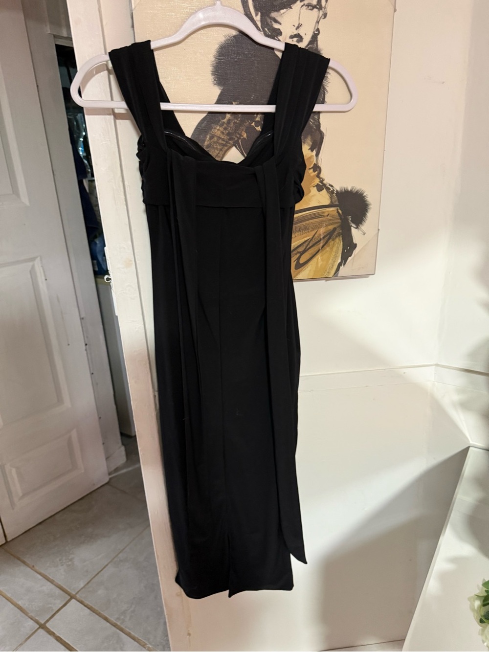 Club L London Black Sleeveless Wide-Strap Jumpsuit